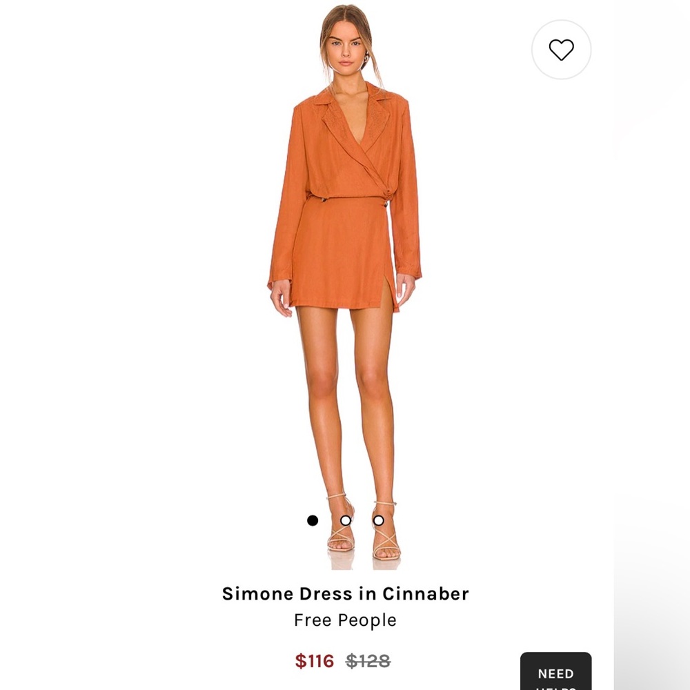 Beautiful Free People Simone Dress in Cinnaber 🤍